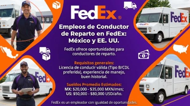 Vacante de Conductor de Reparto en FedEx